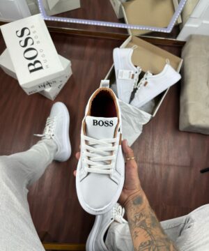 Tenis Hugo Boss Casual Branco Masculino Premium 4
