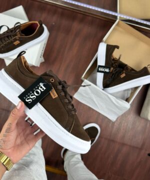 Tênis Hugo Boss Casual Marrom Masculino Premium