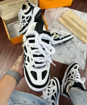 Tenis Louis Vuitton Skate 1854 Preto Branco Feminino Premium 1