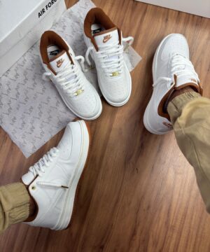 Tenis Nike Air Force Branco Latex Premium Masculino 3