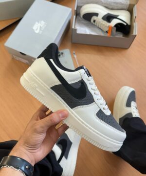 Tênis Nike Air Force F1 Branco Preto Masculino Premium