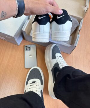 Tenis Nike Air Force F1 Prime Off White Preto Masculino Premium 4