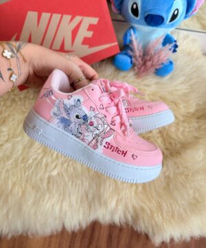 Tenis Nike Air Force Infantil Stitch 7
