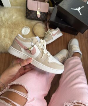 Tênis Nike Air Jordan 23 Bege Rose Feminino Premium