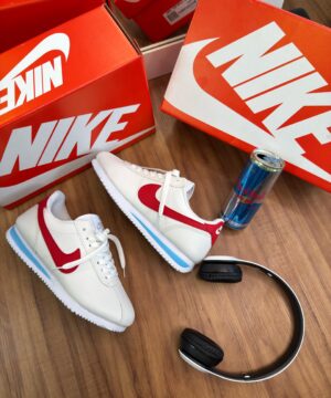 Tenis Nike Cortez Azul Vermelho Feminino Premium 3