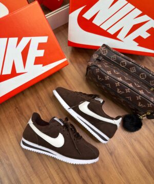 Tenis Nike Cortez Cafe Branco Feminino Premium 1