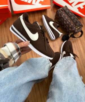 Tenis Nike Cortez Cafe Branco Feminino Premium 2