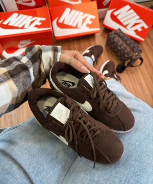 Tenis Nike Cortez Cafe Branco Feminino Premium 4
