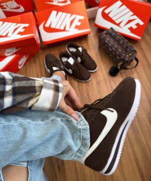 Tenis Nike Cortez Cafe Branco Feminino Premium 5