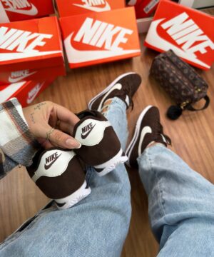 Tenis Nike Cortez Cafe Branco Feminino Premium 6