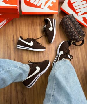 Tenis Nike Cortez Cafe Branco Feminino Premium 9