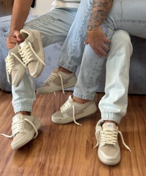 Tenis Nike Dunk Low Branco Natural Tartufo Masculino Premium 3