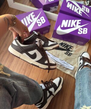 Tenis Nike SB Dunk Branco Cafe Feminino Premium 5