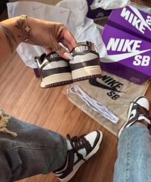 Tenis Nike SB Dunk Branco Cafe Feminino Premium 8