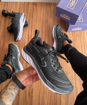 Tênis Olympikus Runner Preto Cinza Masculino Premium