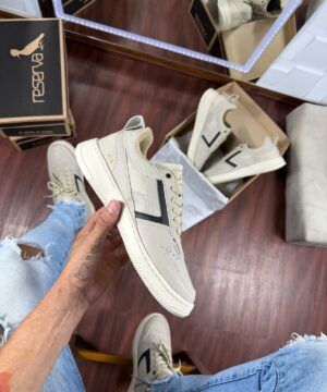 Tenis Reserva Casual Sintetico Bege Masculino Premium 6