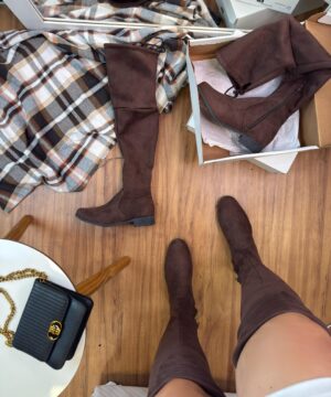 Bota Over Camurca Marrom Feminina Premium 3