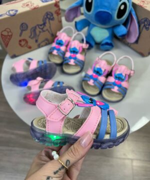 Sandália Infantil Stitch Rosa Azul