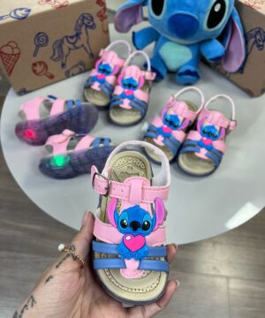Sandalia Infantil Stitch Rosa Azul 4