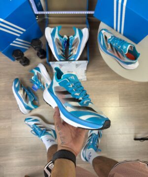 Tenis Adidas Adizero Adios 8 Branco Celeste Masculino Premium 2