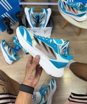 Tenis Adidas Adizero Adios 8 Branco Celeste Masculino Premium 4