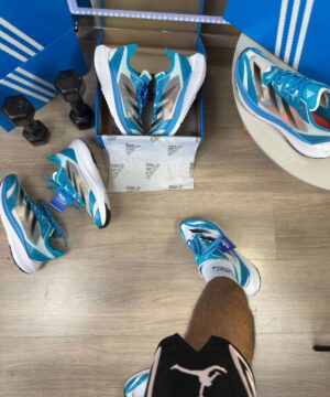 Tenis Adidas Adizero Adios 8 Branco Celeste Masculino Premium 6