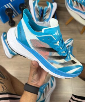 Tênis Adidas Adizero Adios 8 Branco Celeste Masculino Premium