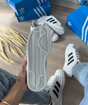 Tenis Adidas Campus Branco Preto Feminino Premium 4