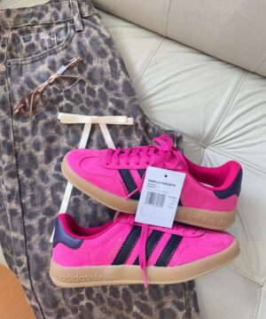 Tênis Adidas Gazelle Prime Rosa Preto Feminino Premium