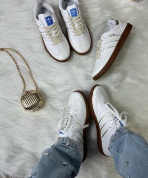 Tenis Adidas Samba OG Branco Fourado Feminino 5