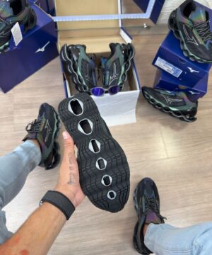 Tenis Mizuno Wave Prophecy 12 Preto Camaleao Masculino Premium 3