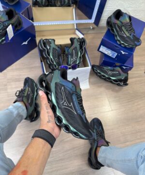 Tênis Mizuno Wave Prophecy 12 Preto Camaleão Masculino Premium