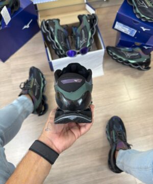 Tenis Mizuno Wave Prophecy 12 Preto Camaleao Masculino Premium 8
