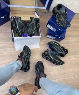 Tenis Mizuno Wave Prophecy 12 Preto Camaleao Masculino Premium 9