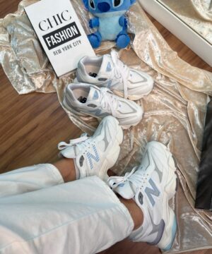 Tenis New Balance 9060 Feminino Branco Azul Premium 7