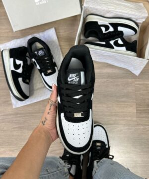 Tenis Nike Air Force 1 Branco Preto Feminino Premium 2