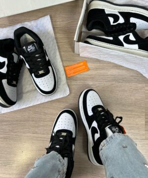 Tenis Nike Air Force 1 Branco Preto Feminino Premium 3