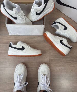 Tenis Nike Air Force 1 Branco Preto Masculino Premium 4