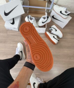 Tenis Nike Air Force 1 Branco Preto Masculino Premium 8