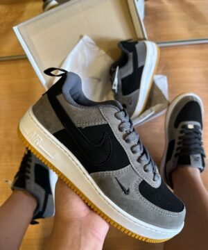 Tênis Nike Air Force Grafite Nobuk Masculino Premium