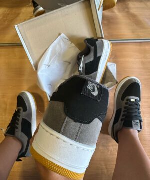 Tenis Nike Air Force Grafite Nobuk Masculino Premium 4