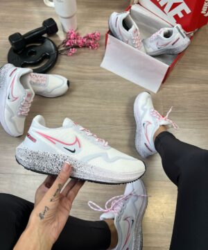 Tênis Nike Air Zoom 40 Branco Rosa Premium