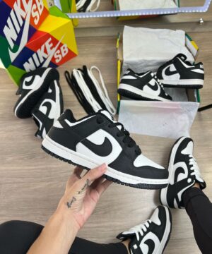 Tênis Nike Dunk SB Branco Preto Premium