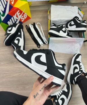 Tenis Nike Dunk SB Branco Preto Premium 5