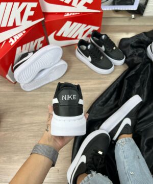 Tenis Nike Plataforma Court Vision Preto Branco Feminino Premium 2