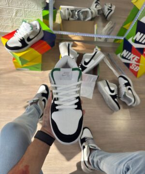 Tenis Nike SB Dunk Low Pro Preto Branco Cinza Masculino Premium 5