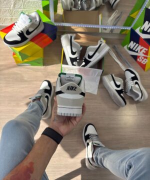 Tenis Nike SB Dunk Low Pro Preto Branco Cinza Masculino Premium 7