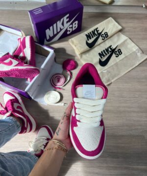 Tenis Nike SB Dunk Low Pro Rosa Creme Feminino Premium 2