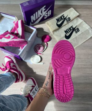 Tenis Nike SB Dunk Low Pro Rosa Creme Feminino Premium 4