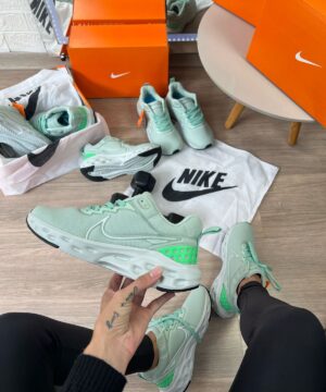 Tenis Nike Zoom X React Infinity Run FK3 Verde Feminino Premium 5